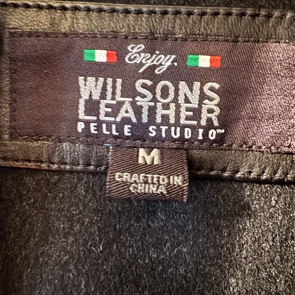 Wilsons Leather mens leather coat - black - medium - Picture 3 of 6